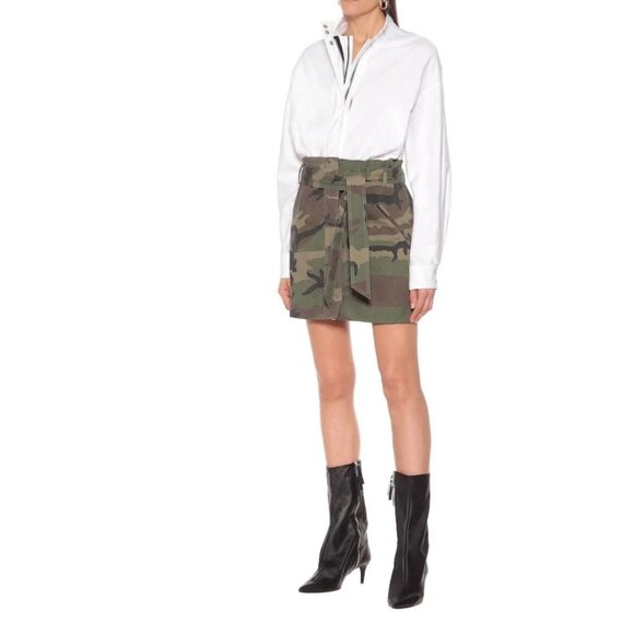 RTA NICCOLA COMBO DRESS WHITE/ CAMO SIZE M - Picture 4 of 14